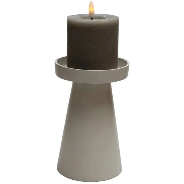 Vase The World Kandelaar Viedma | Medium | ivory | metaal | Ø12 x H17 cm