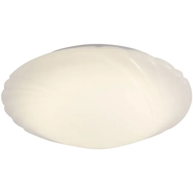 Näve Plafondlamp wit rond LED plafondlamp woonkamer, kunststof, 16W 1200lm warm wit, DxH 35 x 8 cm