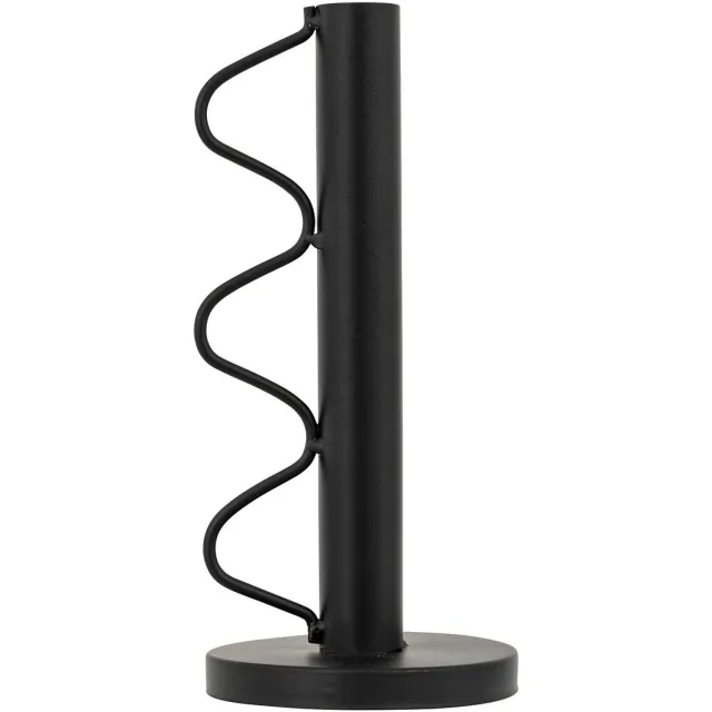Atmosphera Metalen kandelaar voor één kaars BLISS, 20 cm - zwart