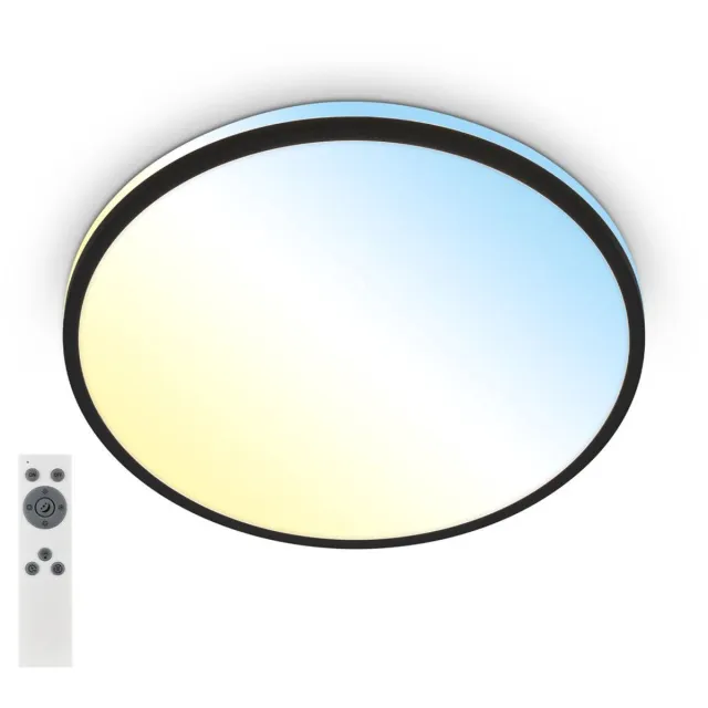 B.K.Licht BRILONER Pulup - LED Plafonniere - dimbaar - plafondlamp met afstandsbediening - timer - nachtlamp functie - kleurtemperatuurregeling CCT - Ø33 - zwart
