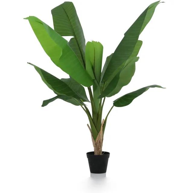 Florafy Kunstplant Bananenplant 120cm - Kunstplanten voor binnen - Onderhoudsvrij Groen