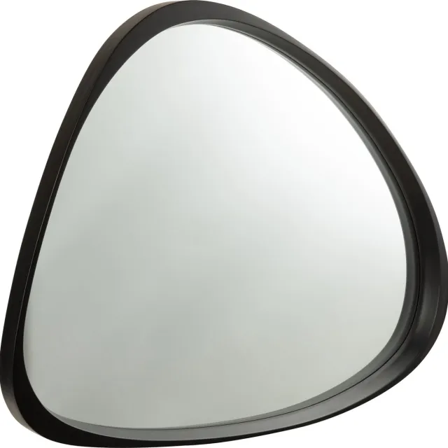 J-Line spiegel Giles - glas - zwart - large - Ø 90 cm
