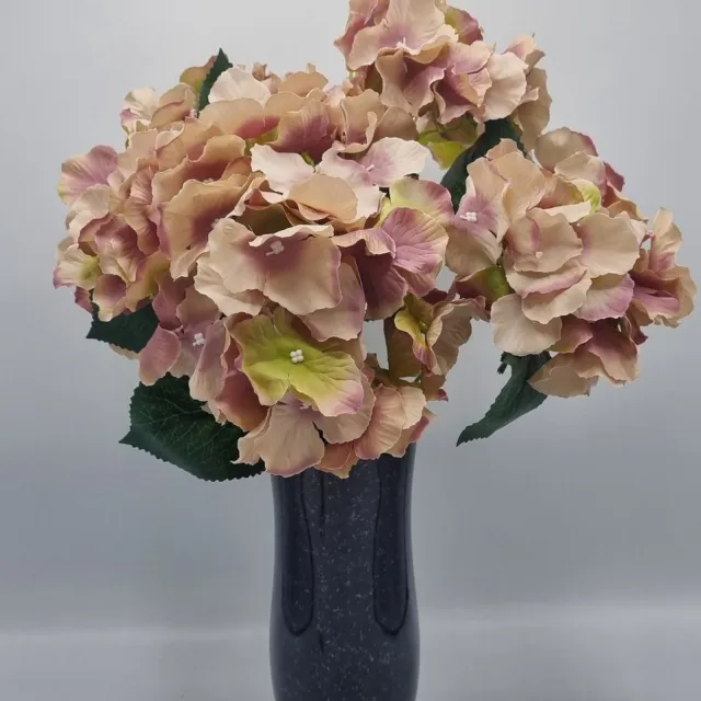Bomm Boeket - Hortensia - U667-m1/3 - 45cm - Oud Roze - 5 bloemen - Grafdecoratie - Zijdenbloemen - Kunstbloemen