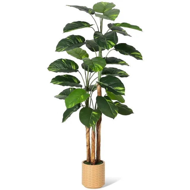 Golaro Kunstplant - Kunstbloemen - Nepplant - Kamerplant - Kunstplant in pot - Plantenbak - Thuisdecoratie - 150 cm hoog. Groen