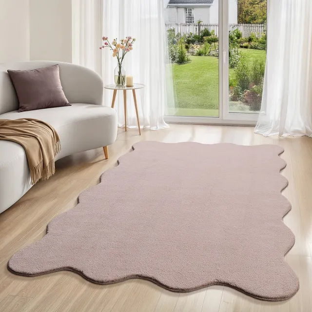 Loft Shape Vloerkleed Loft Shape – Zacht Hoogpolig Vloerkleed in Blos (Blush), Wasbaar tot 30° & Pluizig-160 x 220 cm