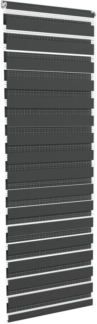NAIZY Dubbel Rolgordijn Klemmfix Zonder Boren 80x220 cm rolgordijnklem Rolgordijn Zonwering Rolgordijn Raamgordijn voor Ramen en Deuren Zebra Rolgordijn Zijtrek Rolgordijn, Zwart