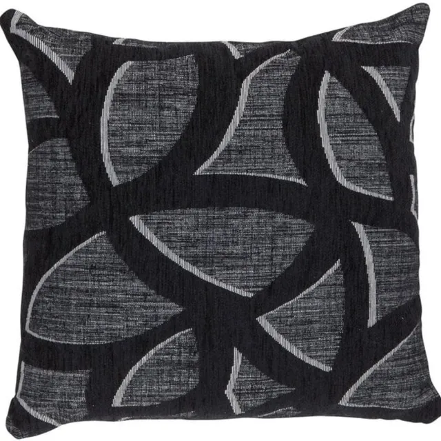 Linen & More Zaragoza kussen zwart 45x45cm