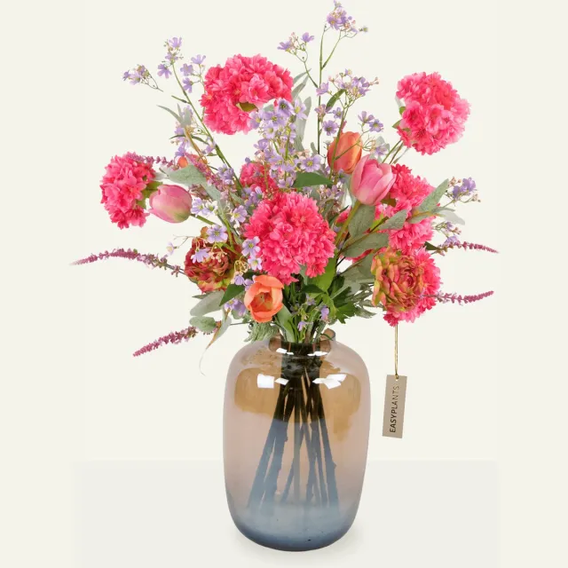 Easyplants Zijden kunstbloemen boeket Soft Spring Roze