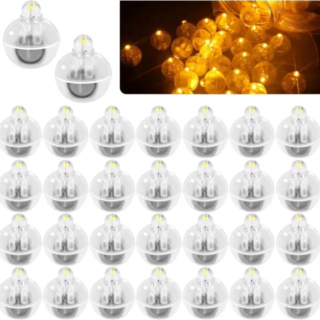 SSTRWGOOD 30 Stuks Lichtsnoeren voor Binnen - LED Ballonlichten Warmwit - Draadloze Mini Lampjes met Lange Batterijduur - Waterdicht Design Geschikt voor Feest, Verjaardags- en Kerstdecoratie - Kunststof - Incl. batterijen