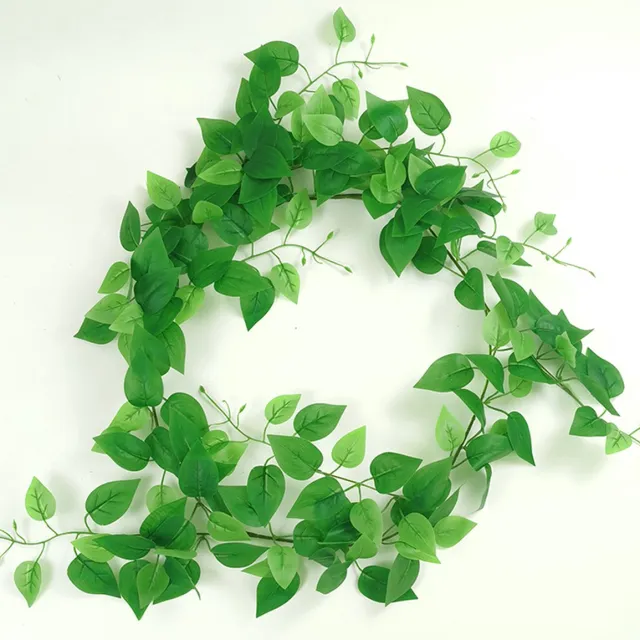 Shagam Kunstplanten Voor Buiten En Binnen - Hangende Kunstmatige Plant - Kunstmatige Groene Plantenstengels - Epipremnum aureum Hanger - 2stuks - 180cm - IJzerdraad Rattan - Creatieve Hanging Decor - Gemakkelijke Installatie - Handgemaakte Textuur