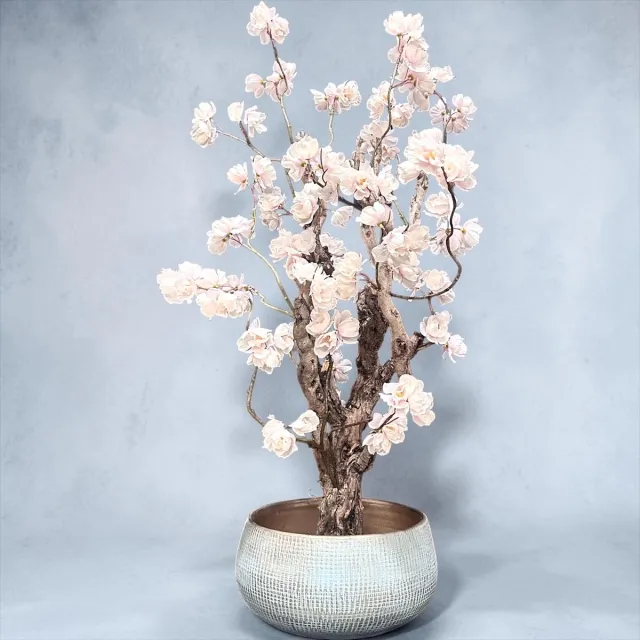 Seta Fiori Kunstboom - Bloesemboom -75-80cm - zacht roze- Sakura creme roze