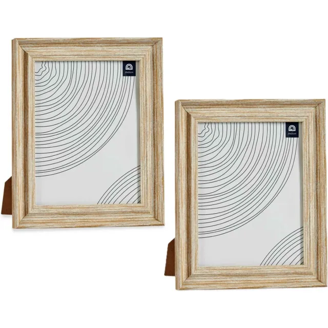 Giftdecor Fotolijstje voor een 20 x 25 cm foto - 2x - licht hout - frame 26 x 31 cm Lichtbruin