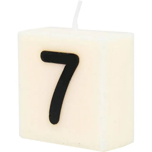Paper dreams Letter Kaarsje - 7 Zwart wit