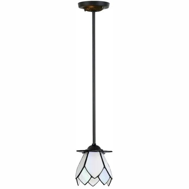 Coloured by Art Tiffany Hanglamp White Lotus pendant - Art Deco Trade Wit