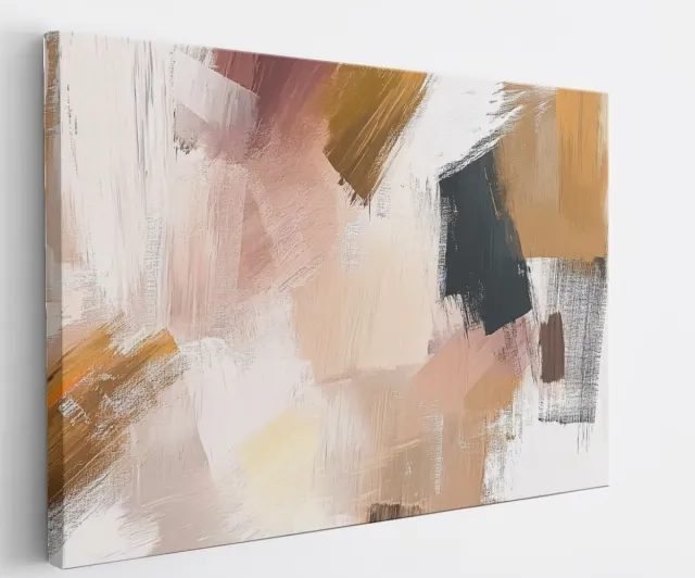 Saammp Canvas Schilderij - Gestreept patroon - Abstract kunstwerk - 90x60 - Foto op canvas - Wanddecoratie - Muurdecoratie Woonkamer - Slaapkamer decoratie - Canvas Print Multicolor