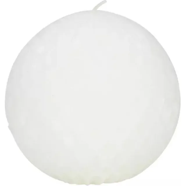 Gusta Home Gusta® Figuurkaars Bal – Wit – ø9,2×8,7 cm – Luxe Decoratieve Kaars van Paraffine – Stijlvolle Interieuraccessoire