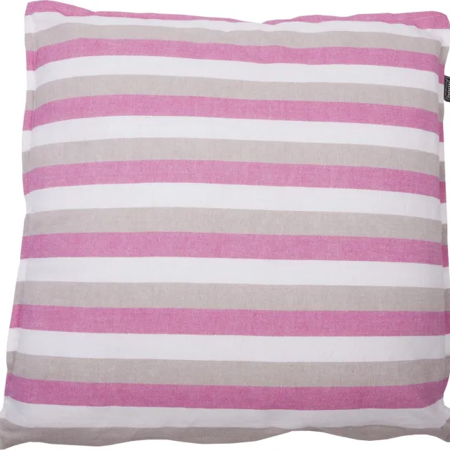 In The Mood Melange Streep Small - Sierkussen - Fuchsia - 50x50 cm