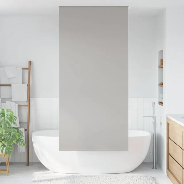 vidaXL Doucherolgordijn 90x240 cm stofbreedte 86 cm grijs