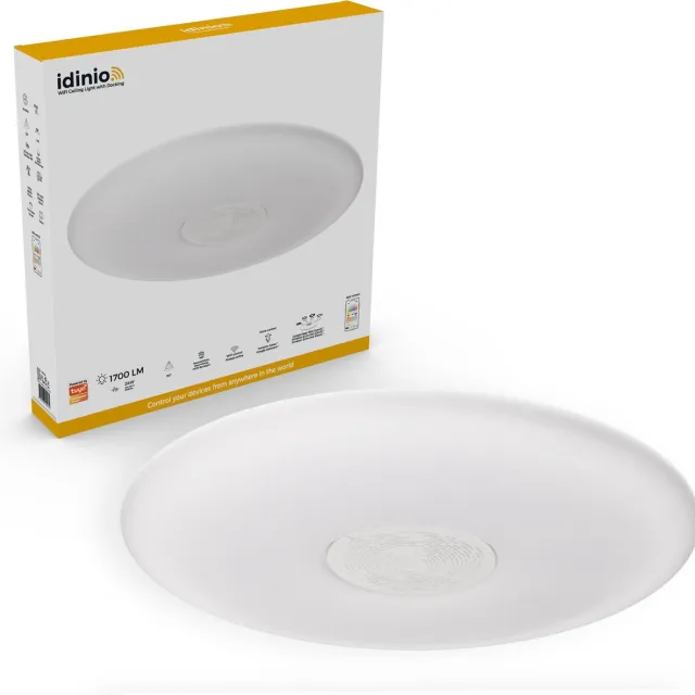 IDINIO WIFI LED plafondlamp 50 cm voor Google Nest / Echo Dot speaker - Multicolor Wit