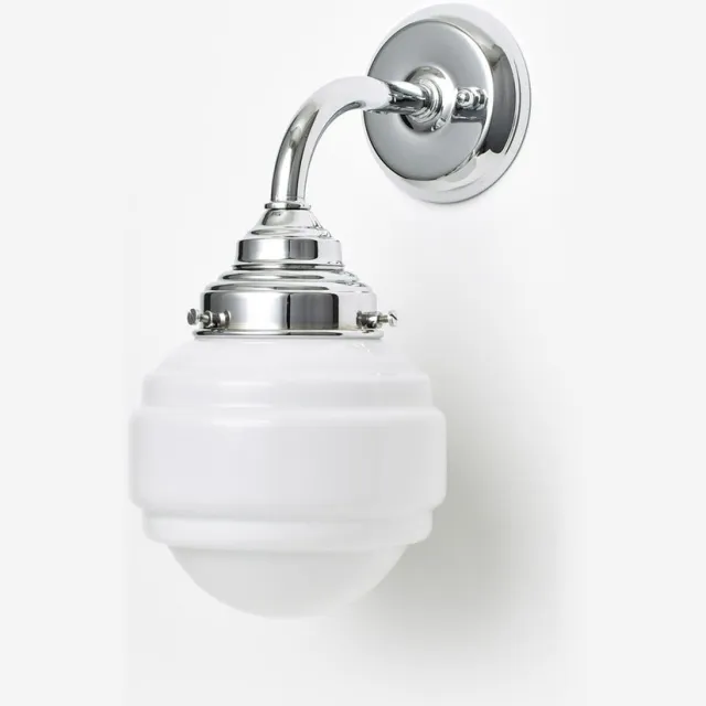 Coloured by Art Wandlamp Polkadot Curve Chroom - Art Deco Trade Zwart