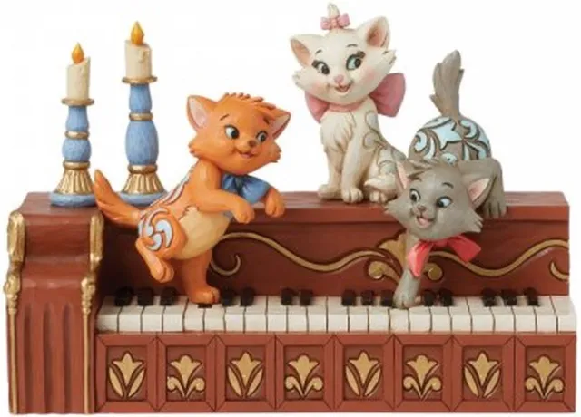 Disney traditions Paws at Play (Aristocats Kittens on Piano Figurine)