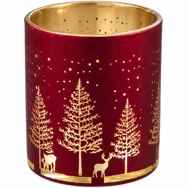 Florisma Kerst Theelichthouder Rood (7x8 cm)