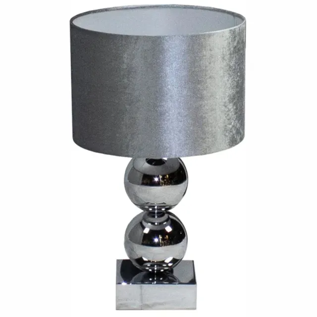 DiamantMeubelen Nachtkast lamp 2 Bol - Zilver