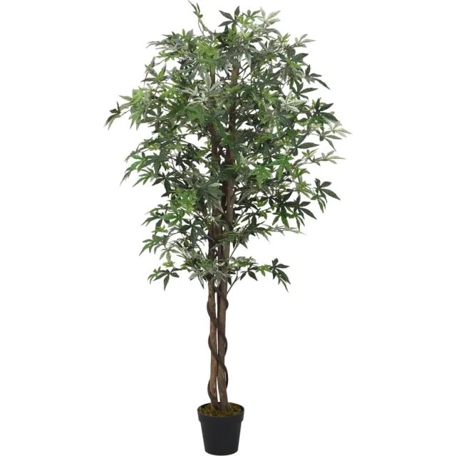 vidaXL Kunstplant - esdoornboom - 504 - bladeren - 150 - cm - groen