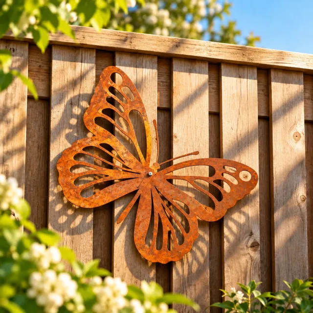 Weterings Store Cortenstalen Vlinder (XL) – Tuindecoratie – 39x27 cm – Roest Patina Effect Vlinder XL