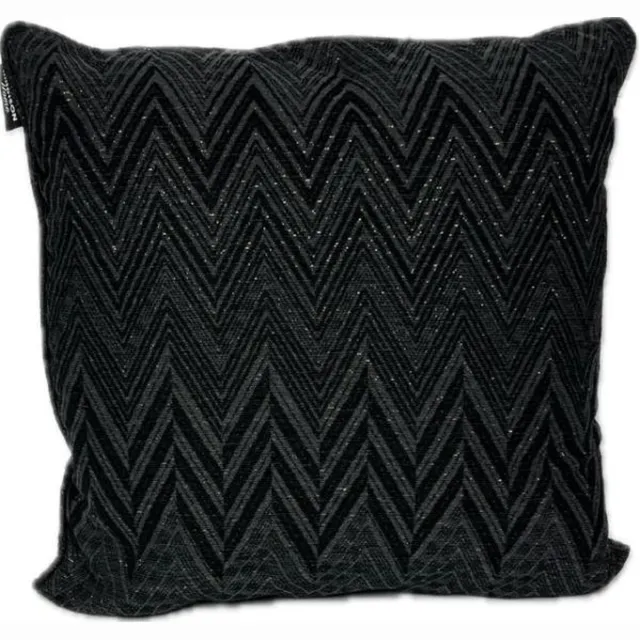 Madison sierkussen 45x45 cm Grafisch black Groen