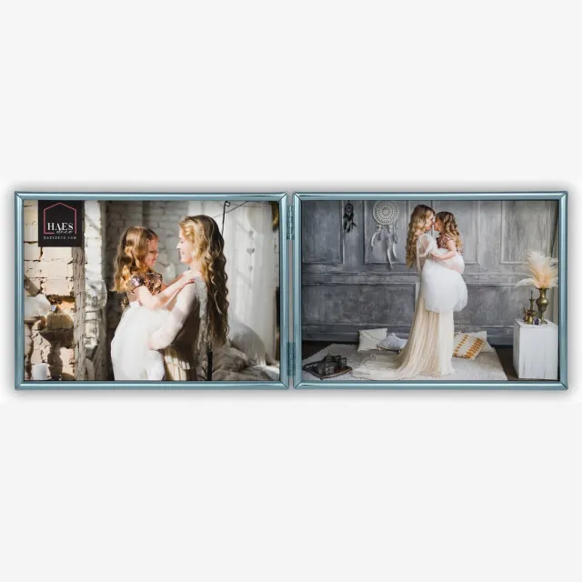 HAES deco Duo Verzilverde Fotolijst Como voor 2 foto's van 13x18 cm - DVP12118-2