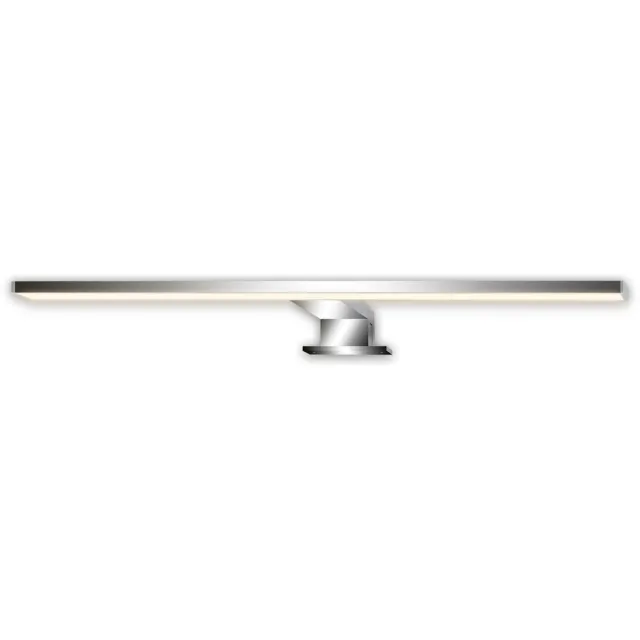 B.K.Licht Dun - LED Spiegelverlichting - warm wit licht - spiegellamp - klembaar of schroefbaar - chroom - 50x10.5x4 cm Zilver (50cm)