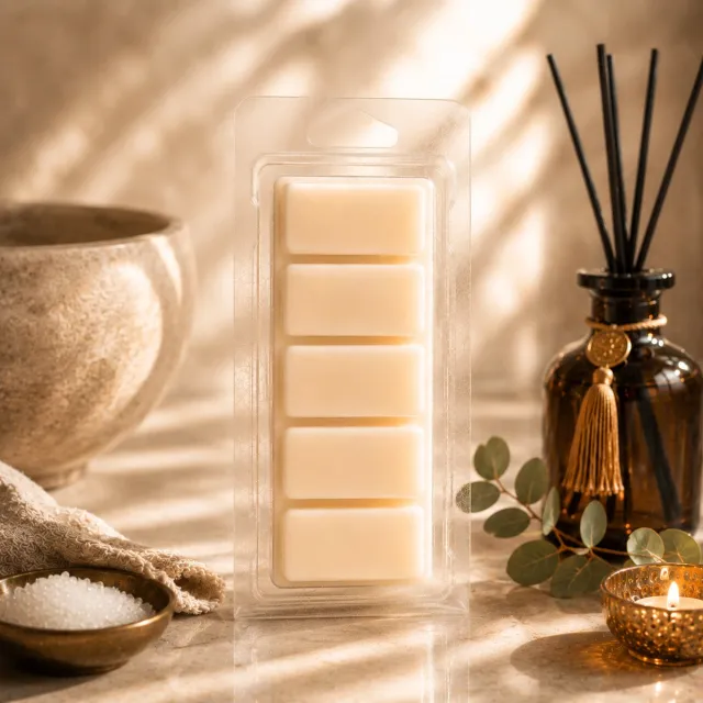 Anna's Geurenhuisje Waxmelts Hammam - Good Habits - Snapbar - Wellnessgeur - Spa geur - 55 gram - 100 % Sojawas - Handmade - Dierproefvrij - Vegan - Huisparfum - Wax melt - Voor in geurbrander - Voor in waxbrander - Geur in huis - Geurkaars Creme