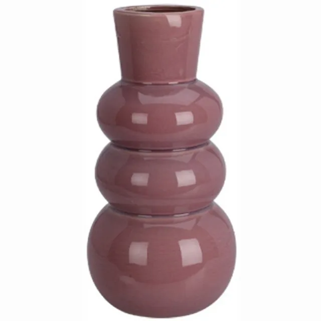 Excellent Houseware Vaas met 3 bubbels, 30 cm, groen