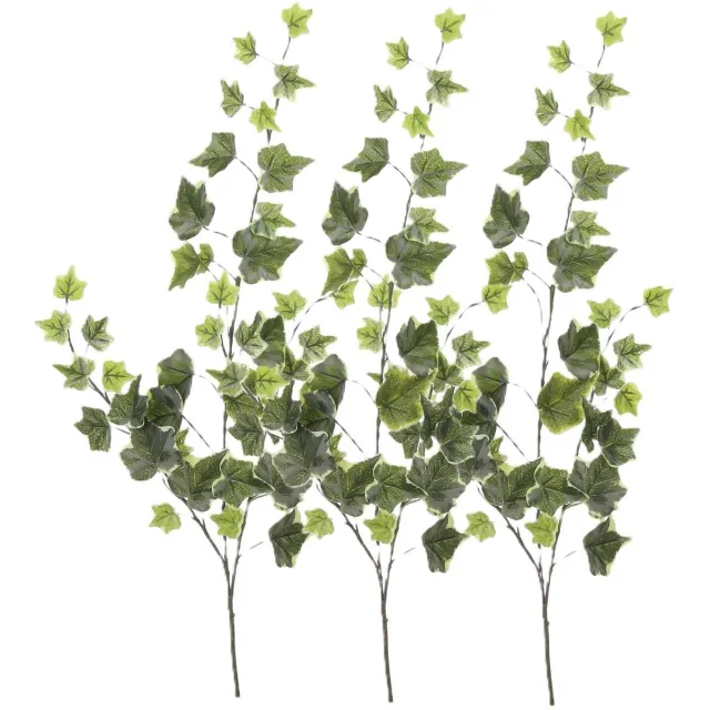 Mica Decorations Kunstplant takken Hedera - 3x - H63 cm - lichtgroen - kunststof - bladgroen - siertakken - klimop