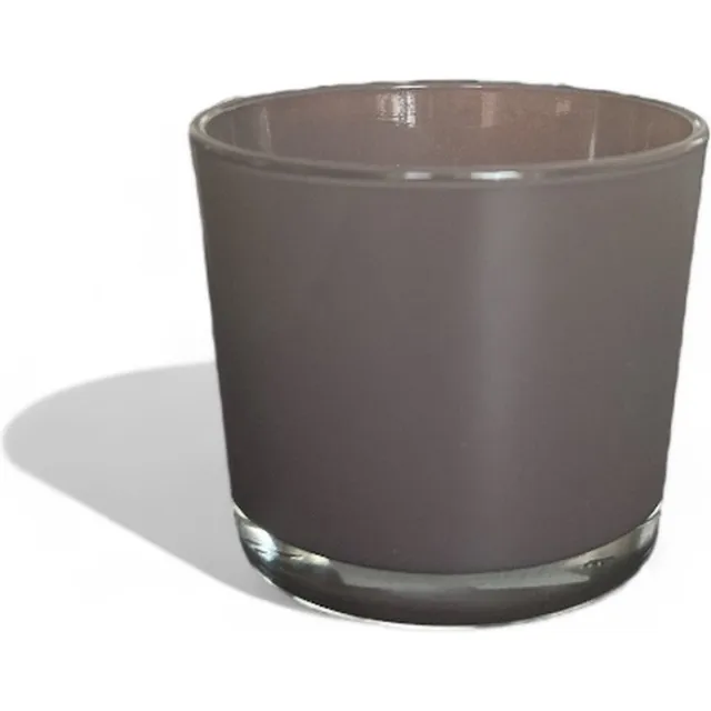 Hakbijl glas Waxinelichthouder bruin glas