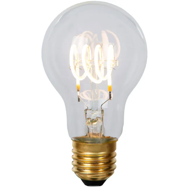 Lucide A60 - Filament lamp - Ø 6 cm - LED Dimb. - E27 - 1x4,9W 2700K - Transpar Transparant