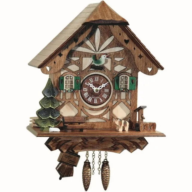 Engstler 188 QP - Wandklok met slinger - Quartz bruin