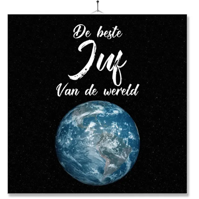 MC Living Tegel Met Opdruk | Verjaardag kado | Toilet WC | De Beste Juf Van De Wereld Multi-Color