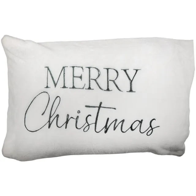 Clayre & Eef Kussenhoes 35x50 cm Wit Polyester