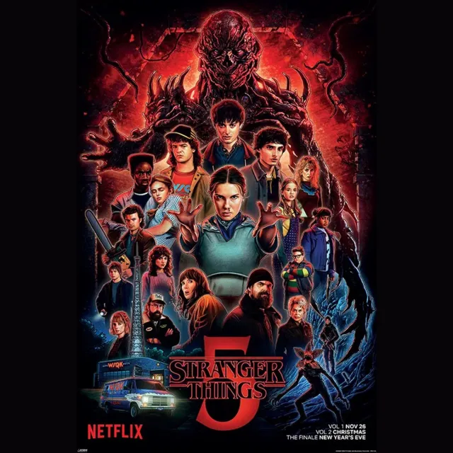Posterpoint Avengers Stranger Things 5 poster - film - tv - serie - Netflix - Eleven - 11 - Mike - 61 x 91.5 cm multi