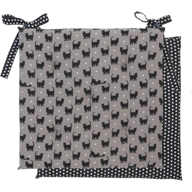 Clayre & Eef zitkussen met foam kat 40 x 40 cm Multi colour