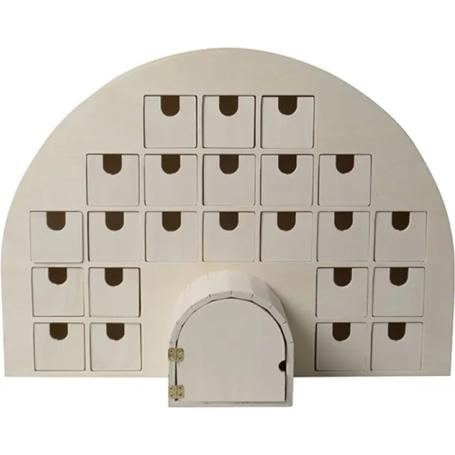 Artemio Adventskalender iglo 44,5x15,5x32 cm Natuurlijk
