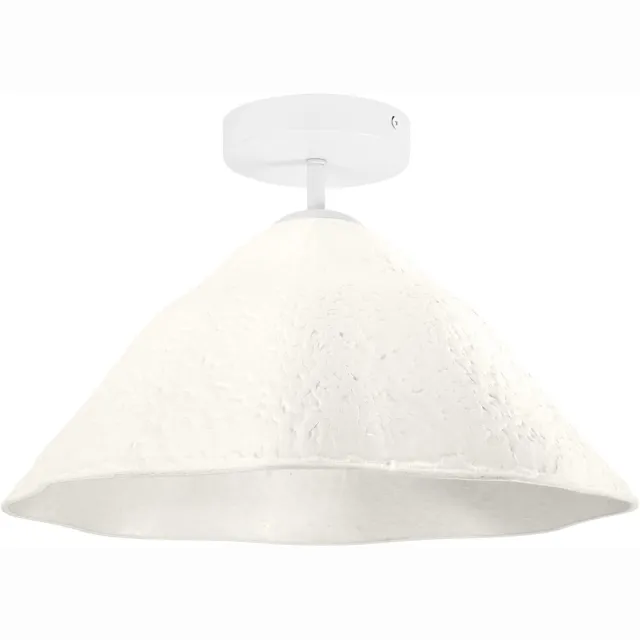 Osram plafondlamp Decor Lotus Leaf wit van metaal en papier-maché, E27, 396 mm diameter, lampenkap van gerecycled materiaal, duurzaam dankzij vervangbare lichtbron, eenvoudig te installeren