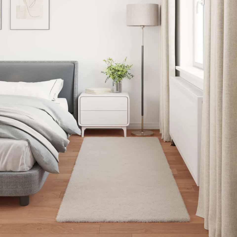 vidaXL Antislip vloerkleed van imitatie konijnenbont OLITE Beige, foto 3