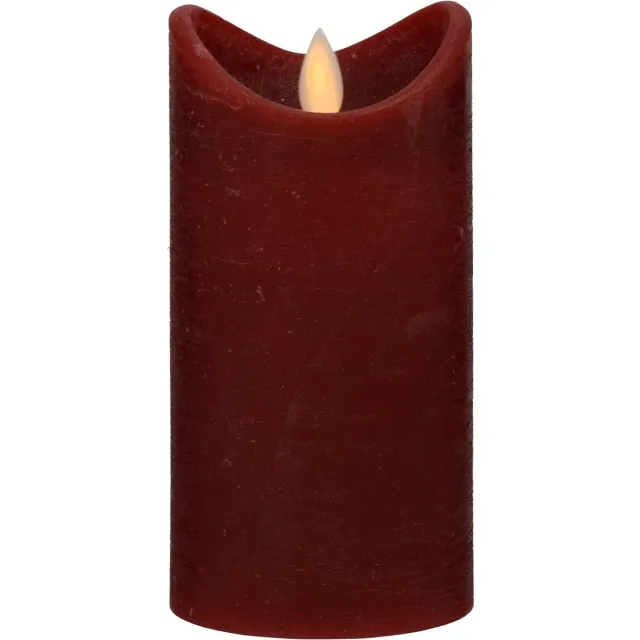 Blokker Rustiek LED kaars 7,5x15 rood