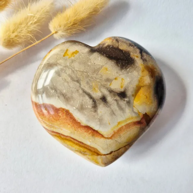 Moonlight Gemstones Edelsteen Dikke Ocean Jasper Hart 280 gram | Uniek & Kleurrijk Meerkleurig
