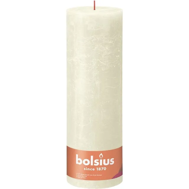 Bolsius 4 stuks Bolsius ivoor rustiek stompkaarsen 300/100 (200 uur) Eco Shine Soft Pearl