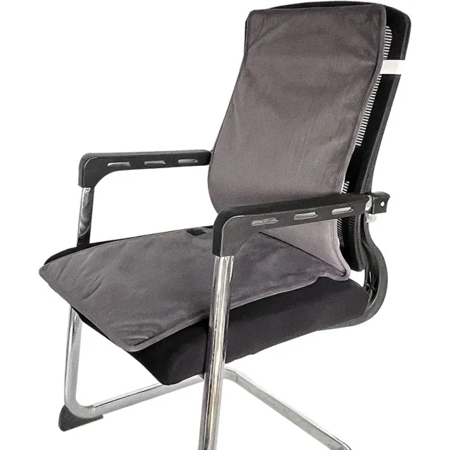 Lexorion Thermic - Elektrisch Warmtekussen voor Stoel en Bank - Verwarmd Zitkussen - 3 Warmtestanden - Fluweelzacht en Comfortabel - 110x40 cm - Grijs