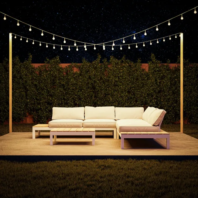 Selotus Tuin verlichting op zonne energie - Lichtsnoeren - 50 led lampjes + 9,5 meter - Solar tuinverlichting - Tuinverlichting buiten